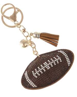 Football Crystal Keychain
